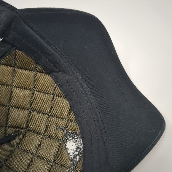 McAllister Montana Snapback Trucker Hat Black OS Adjustable Mesh Back Quilted - Picture 8 of 9